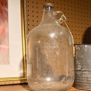 Vintage Clear Glass 1gal Jug